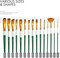 ARTIFY Paint Brushes for Acrylic Painting, 15 Pcs 2024 New Painting Supplies, Artist Paint Brush Set for Watercolor, Oil and Gouache Painting, Green